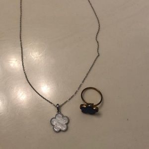 Set of matching necklace and ring